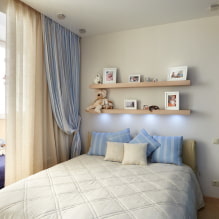 חדר שינה בעיצוב עכשווי עם מרפסת -1