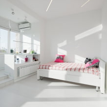 Sovrum med modern design med balkong-2