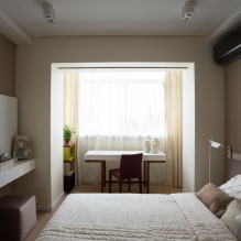 Sovrum med modern design med balkong-5
