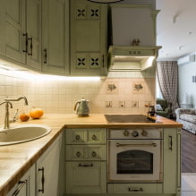 Comment concevoir l'intérieur de la cuisine-salon dans le style provençal? -8