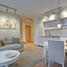 Obývací pokoj v kuchyni 18 m2. m. - skutečné fotografie, územní plánování a rozvržení-1