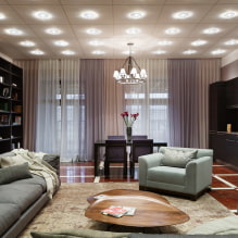 ¿Cómo organizar la iluminación en la cocina-sala de estar? -4