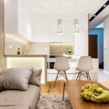Cocina-sala de estar 16 m2 - guía de diseño-3