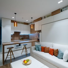 Mutfak-oturma odası 16 metrekare - Tasarım Kılavuzu-6