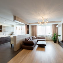 Cucina-soggiorno combinata di 30 metri quadrati. m. - foto dell'interno, layout e zoning-2