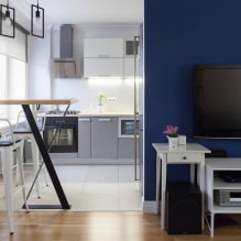 Mutfak-oturma odası 25 m2 - en iyi çözümlere genel bakış -0