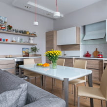 Obývací pokoj v kuchyni 25 m2 - přehled nejlepších řešení -4