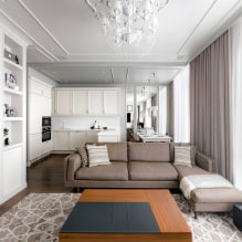 Cocina-sala de estar de 25 metros cuadrados: una visión general de las mejores soluciones -2