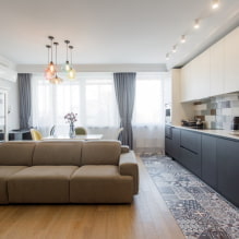 Obývací pokoj v kuchyni 25 m2 - přehled nejlepších řešení -7