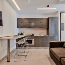 As melhores fotos e idéias de design da sala de cozinha 15 sq. m-1