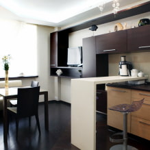 Küche-Wohnzimmer 14 qm - Foto Bewertung der besten Lösungen-8