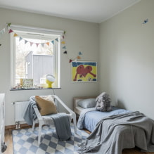 Interiér pro děti v šedé barvě: recenze fotografií z nejlepších řešení-5