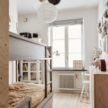 Fotos e idéias de design para um quarto de crianças 9 m²
