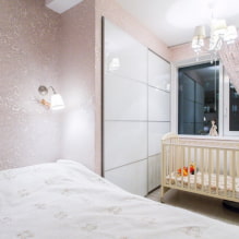 Ideer og tips for å dekorere et soverom og en barnehage i ett rom-7