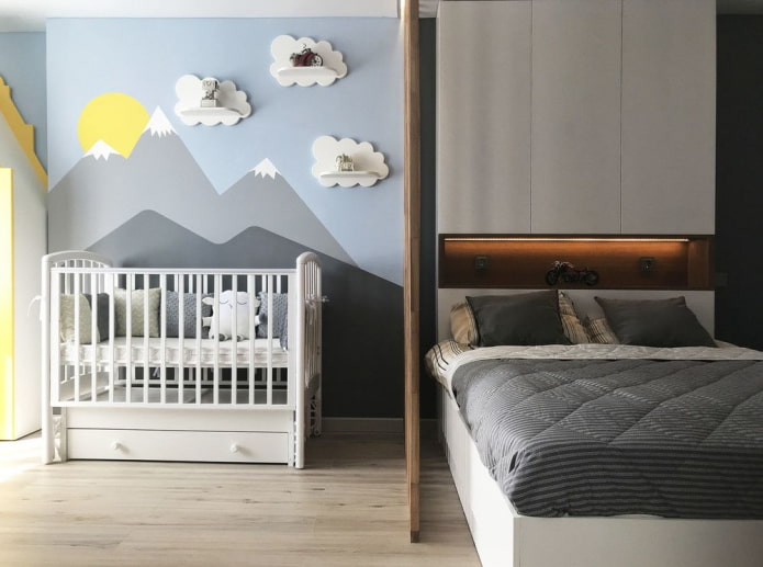 Идеи и съвети за декориране на спалня и детска стая в една стая