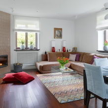Como criar um design harmonioso de uma sala de estar em uma casa particular? -2