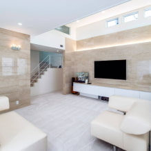 Características do design da sala de estar em estilo de alta tecnologia (46 fotos) -2