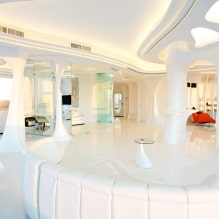 Ciri-ciri reka bentuk ruang tamu dalam gaya berteknologi tinggi (46 foto) -4