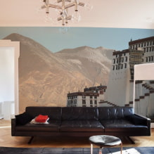 Modern photo wallpapers in the interior of the living room-6