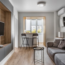 Revisió fotogràfica de les millors idees per dissenyar sala d'estar de 18 m2-3