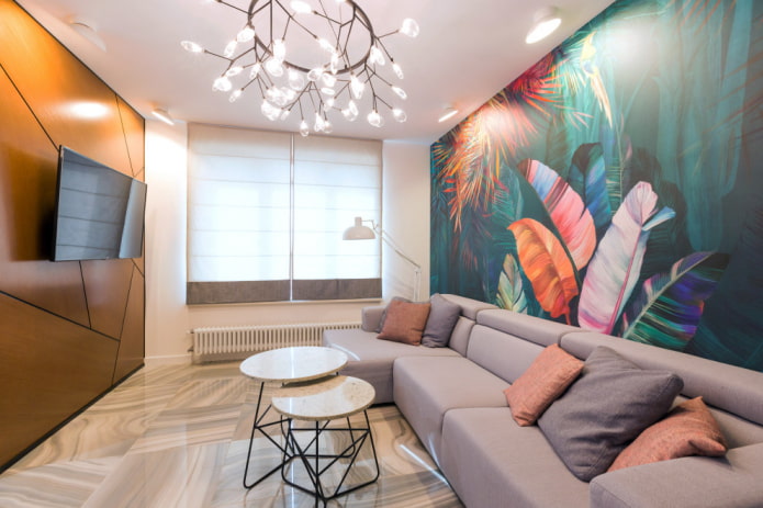 Đánh giá hình ảnh của ý tưởng thiết kế phòng khách tốt nhất 18 mét vuông