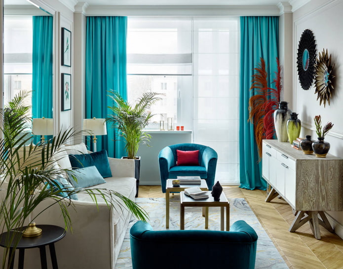 Design obývacího pokoje 15 m2 - vlastnosti uspořádání a uspořádání nábytku