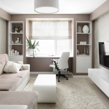Jak vytvořit stylový design obývacího pokoje v Chruščově? -1