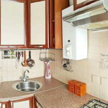 Chruščiovo virtuvė su dujų kolonėle: apgyvendinimo galimybės, 37 nuotrauka-1
