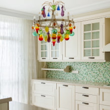 Features of the choice of a chandelier in the kitchen (50 photos) -4
