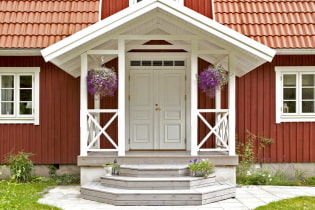 Caractéristiques de la conception du porche pour une maison privée