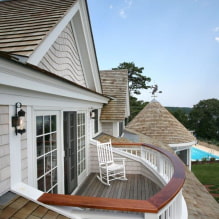 Balkon i et privat hus: udsigt, udsmykning og design (50 fotos) -5