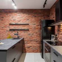 Brique dans la cuisine - exemples de design élégant-5