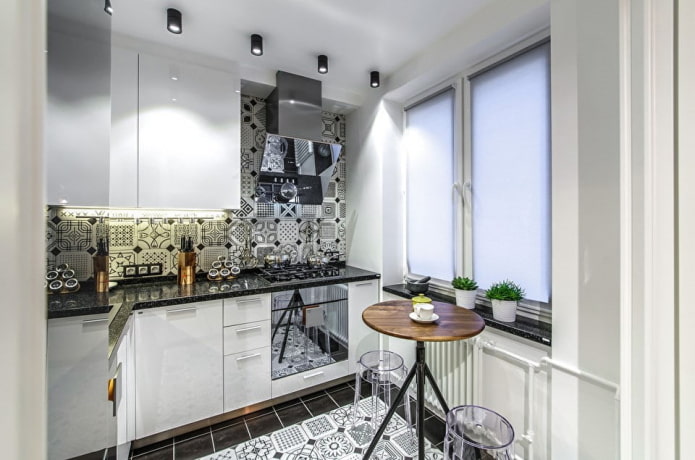 Como criar um design de cozinha harmonioso 6 metros quadrados? (66 fotos)