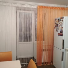 Filament curtains in the kitchen: 40 photos with the best ideas-3