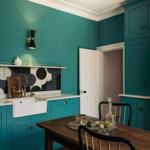 Turquoise cuisine: 60+ photos in the interior, design ideas-2