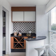 Кухня на балкона: примери за дизайн и 36 снимка-2