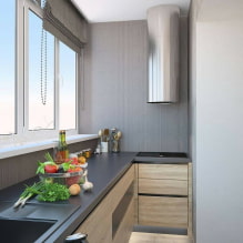 Kuchyňa na balkóne: príklady dizajnu a 36 fotografií-6