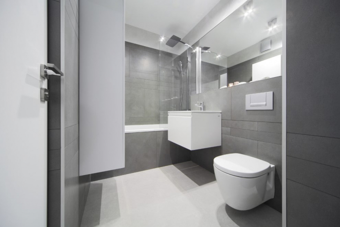 Minimalisme i badeværelset: 45 fotos og designideer