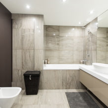 Minimalismi kylpyhuoneessa: 45 kuvaa ja suunnitteluideoita-0