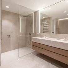 Минимализам у купатилу: 45 фотографија и идеја за дизајн-3