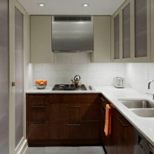 การออกแบบห้องครัวขนาดเล็ก 5 ตารางเมตร - 55 ภาพถ่ายจริงพร้อมทางออกที่ดีที่สุด -1