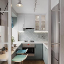 การออกแบบห้องครัวขนาดเล็ก 5 ตารางเมตร - 55 ภาพถ่ายจริงพร้อมทางออกที่ดีที่สุด -2