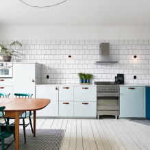 Bucătărie fără dulapuri superioare: design actual, 51 fotografii-3