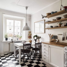 Bucătărie fără dulapuri superioare: design actual, 51 fotografii-6