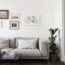 15 mejores ideas para decorar la pared en la sala de estar encima del sofá-1