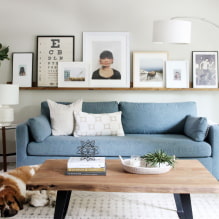 15 meilleures idées pour décorer le mur du salon sur un canapé-8