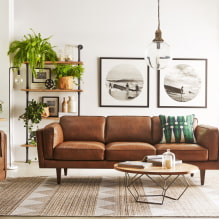 15 millors idees per decorar la paret a la sala d’estar situat al sofà-7