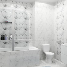 PVC panelek a fürdőszobához: előnye és hátránya, választott tulajdonságok, design-4