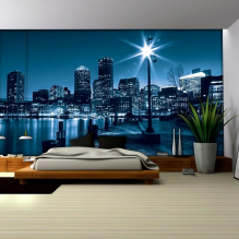 Yatak odasında fotoğraf duvar kağıdı - iç fikirlerin bir seçim-1