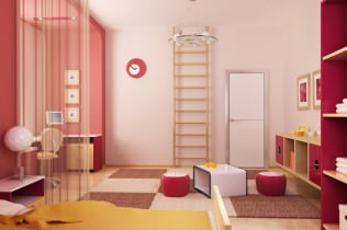Bērnu istabas sadalīšana funkcionālajās zonās